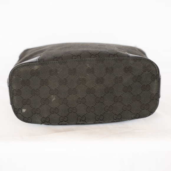 Gucci Black Canvas Monogram Shoulder Bag - Picture 5 of 5